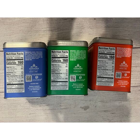 Swiss Miss Hot Cocoa Mix Empty Holiday Tins Set of 3 Hedgehog Design - Picture 3 of 4